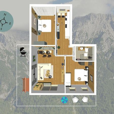 Die Karwendelsuite - 5 Sterne Fewo Mit Bestem Bergblick, Zentrumsnah & Ruhig Gelegen, Familienfreundlich มิทเทนวัลด์ ภายนอก รูปภาพ